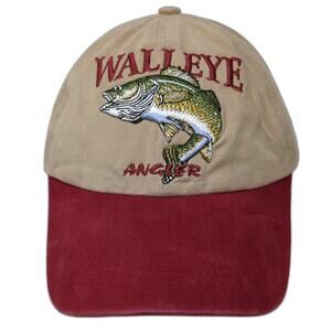 Walleye Angler Strapback Baseball Cap Multicolor One Size Adjustable Shasta Wear